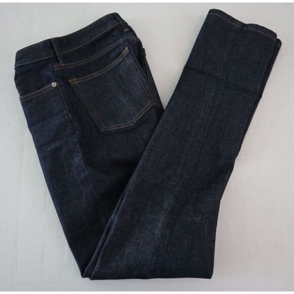 Everlane WW-ILS-4450 Women's Sz 23 Deep Blue The High Rise Straight Jeans - Picture 7 of 8